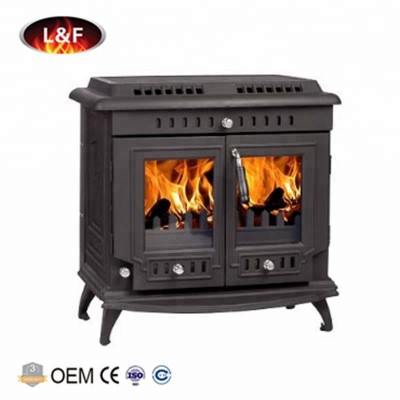 Free Stand Cast Iron Heat Radiant Wood Burning Fireplace